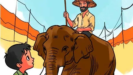 বৈশাখী মেলায় হাতির আনন্দ