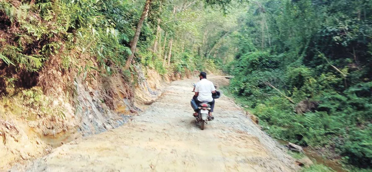কলমাকান্দায় পাহাড় ও গাছ কেটে সড়ক নির্মাণ ॥ পরিবেশ বিপর্যয়ের আশঙ্কা