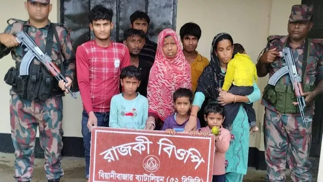 মৌলভীবাজার নারী- শিশুসহ ১০ জনকে বিএসএফের পুশইন