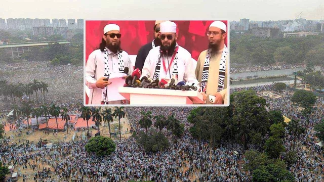জনসমুদ্রে স্লোগান ধরলেন আজহারী, জবাব চাইলেন জাতিসংঘের
