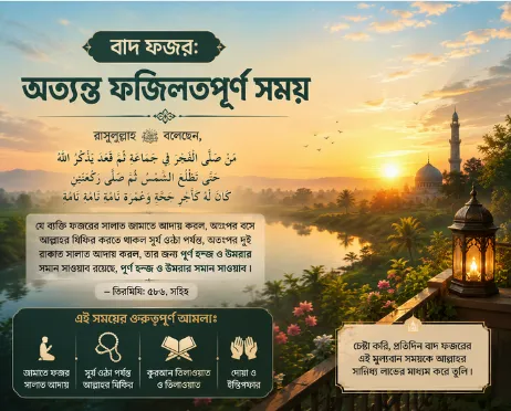 বাদ ফজর: অত্যন্ত ফজিলতপূর্ণ সময়