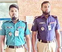 পুলিশের পোশাকে পরিবর্তন শার্ট গাঢ় নীল, প্যান্ট খাকি