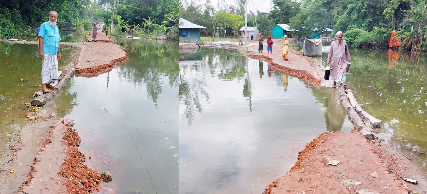 এক বছর যেতে না যেতেই সড়কে ধস