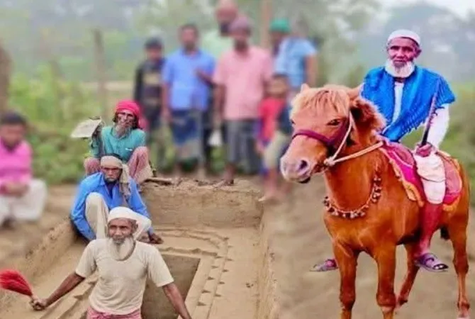 ঘোড়ার শোকে অবশেষে মারা গেলেন হাওর অঞ্চলের মনু মিয়া