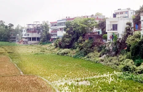 দখল-দূষণে অস্তিত্ব সংকটে সলঙ্গার গাঢ়ুদহ নদী