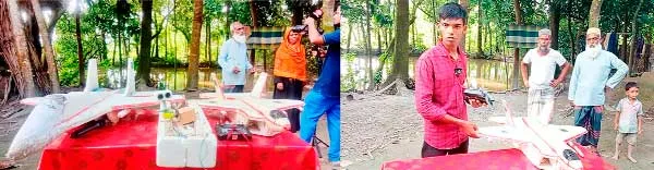 আমতলীতে নবম শ্রেণির ছাত্রের যুদ্ধ বিমান ও রাডার তৈরি