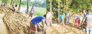 ধোবাউড়ায় জামায়াত নেতার উদ্যোগে  রাস্তা সংস্কার
