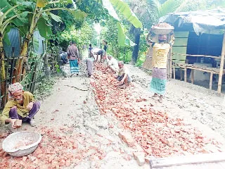 শৈলকুপায় জামায়াতের উদ্যোগে  রাস্তা সংস্কারের উদ্যোগ