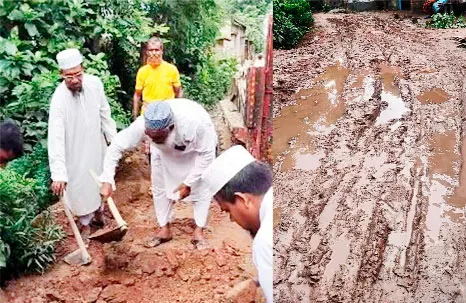 দেবহাটায় রাস্তা সংস্কার কাজে জামায়াত