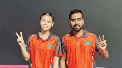 টিটিতে বাংলাদেশের জাভেদ ও খই খই জুটির পদক