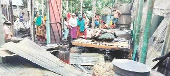 সরিষাবাড়ীতে অগ্নিকাণ্ডে তিন কৃষকের স্বপ্ন পুড়ে ছাই