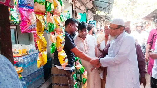 গাবতলীতে দাঁড়িপাল্লা প্রতীকে গোলাম রব্বানীর গণসংযোগ