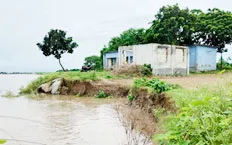 কুমারখালীতে পদ্মার ভাঙনে বিলীন স্কুল ভবন