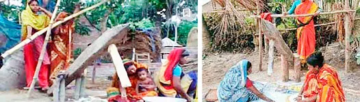 বিলুপ্ত প্রায় সাতক্ষীরার কালিগঞ্জে বাংলার ঐতিহ্যবাহী ‘ঢেঁকি’