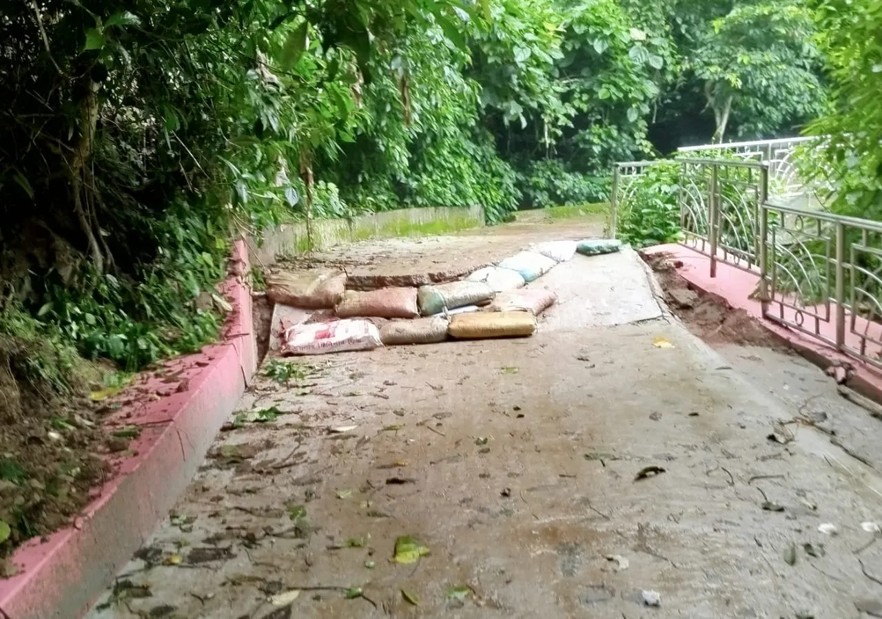 ফের দেবে গেল মাধবকুণ্ড জলপ্রপাতের  রাস্তা