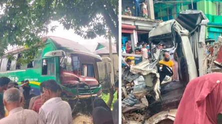 কিশোরগঞ্জে বাস-গরুবোঝাই পিকআপের সংঘর্ষ, নিহত ৩