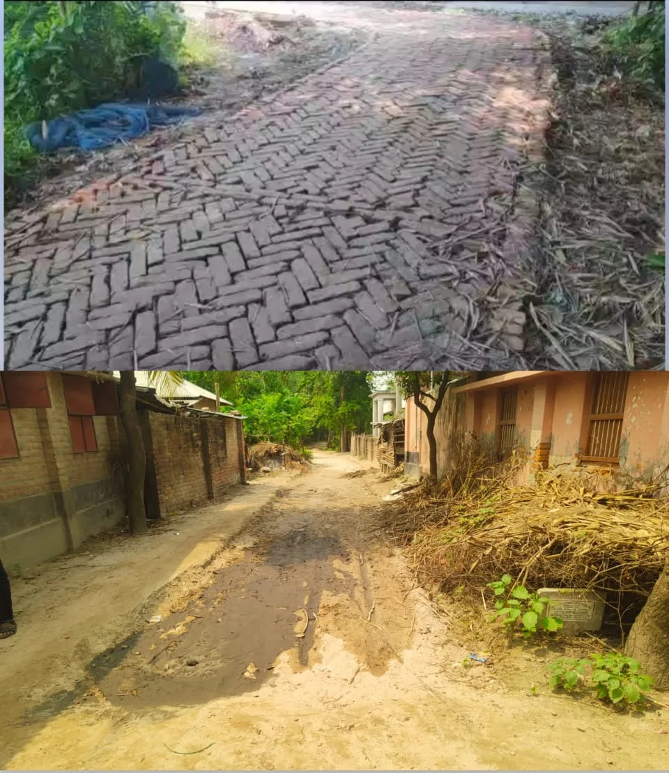 ইউপি চেয়ারম্যানের কাণ্ড: এক রাস্তার সম্পূর্ণ ইট উঠিয়ে আরেক রাস্তা নির্মাণ