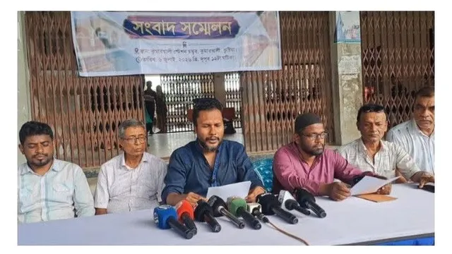 কুমারখালীতে আন্তঃনগর ট্রেনের যাত্রাবিরতির দাবিতে সংবাদ সম্মেলন