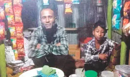 ঝিনাইগাতীতে টং দোকান পিতা পুত্রের নিবাস