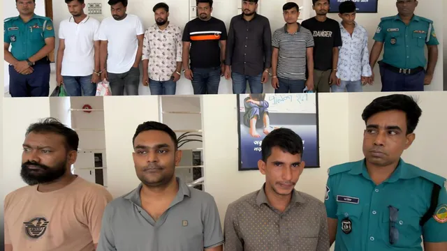 জুট ব্যবসাকে কেন্দ্র করে মোটরসাইকেল মহড়া, চাঁদাবাজির মামলায় গ্রেপ্তার ১১