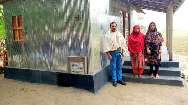 নতুন ঘর পেয়ে আশ্রয় ও নিরাপত্তার ঠিকানা পেল একটি অসহায় পরিবার