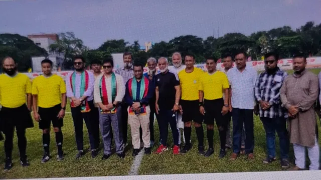 বৃষ্টিতেও থামেনি ফুটবল উন্মাদনা, সেমিফাইনালে টঙ্গী ফুটবল একাডেমি