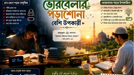 রাত জেগে পড়ার চেয়ে ভোরবেলার পড়াশোনা বেশি উপকারি