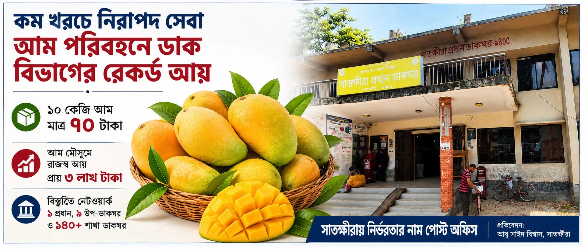 সাতক্ষীরায় কম খরচে আম পরিবহনে ডাক বিভাগের রেকর্ড আয়