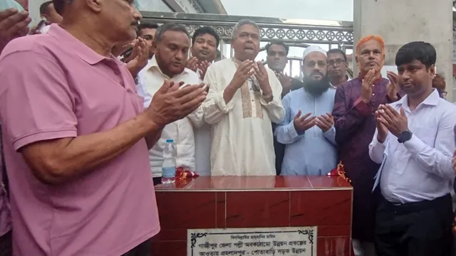 শ্রীপুরে ৫ সড়কের উন্নয়নকাজ উদ্বোধন